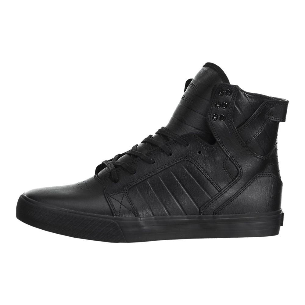 Baskets Montantes Supra SkyTop Noir Black/Black-Red Homme | VTW-40404964